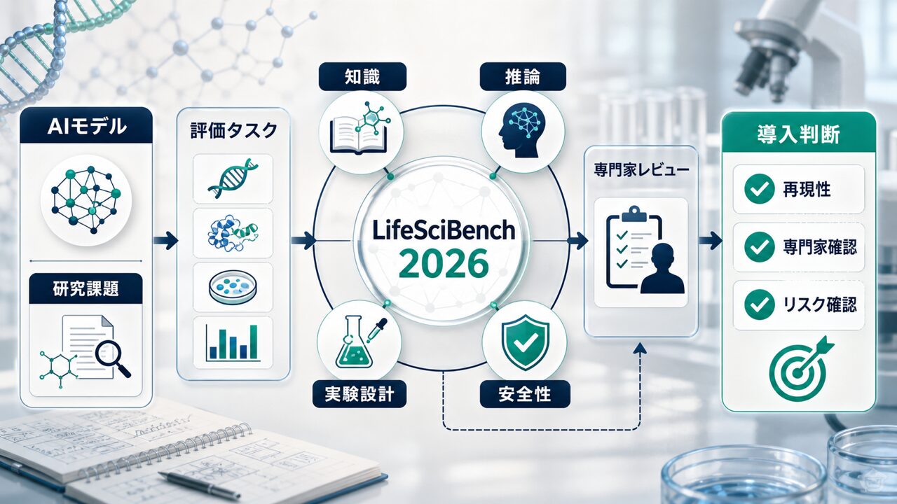 OpenAI生命科学AI評価のたの要点図解