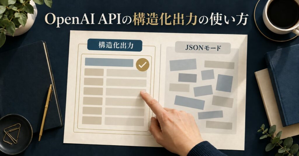 OpenAI APIの構造化出力の使い方｜JSON Schemaで固定する手順