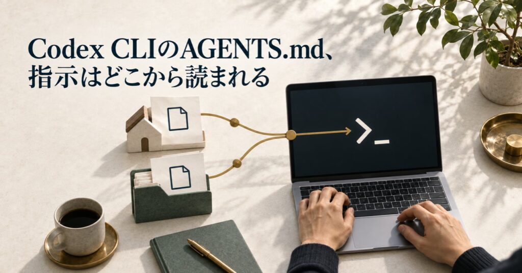 Codex CLIのAGENTS.md活用ガイド｜指示の優先順位と書き方
